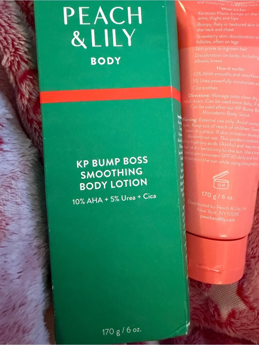 Peach and lily KP Bump Boss Smoothing Body Lotion full size 10% AHA